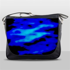 Blue Waves Abstract Series No13 Messenger Bag by DimitriosArt