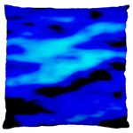 Blue Waves Abstract Series No13 Large Cushion Case (Two Sides) Back