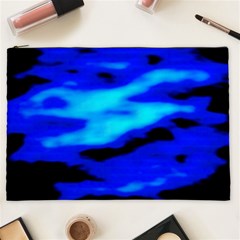 Blue Waves Abstract Series No13 Cosmetic Bag (xxl) by DimitriosArt