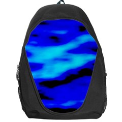 Blue Waves Abstract Series No13 Backpack Bag by DimitriosArt