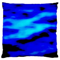 Blue Waves Abstract Series No13 Standard Flano Cushion Case (two Sides) by DimitriosArt