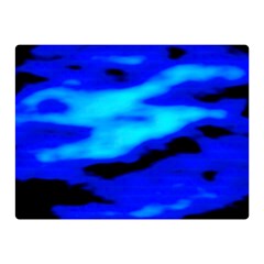 Blue Waves Abstract Series No13 Double Sided Flano Blanket (mini)  by DimitriosArt