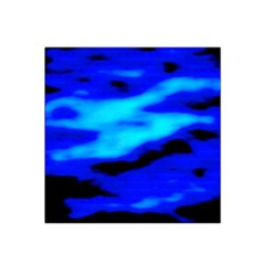 Blue Waves Abstract Series No13 Satin Bandana Scarf by DimitriosArt