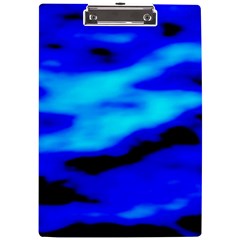 Blue Waves Abstract Series No13 A4 Clipboard by DimitriosArt