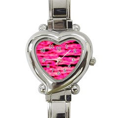 Rose  Waves Abstract Series No1 Heart Italian Charm Watch by DimitriosArt