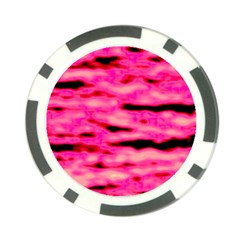 Rose  Waves Abstract Series No1 Poker Chip Card Guard by DimitriosArt