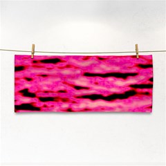 Rose  Waves Abstract Series No1 Hand Towel by DimitriosArt