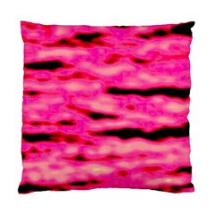 Rose  Waves Abstract Series No1 Standard Cushion Case (two Sides) by DimitriosArt