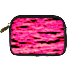 Rose  Waves Abstract Series No1 Digital Camera Leather Case by DimitriosArt