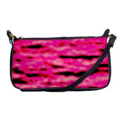 Rose  Waves Abstract Series No1 Shoulder Clutch Bag by DimitriosArt