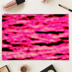 Rose  Waves Abstract Series No1 Cosmetic Bag (xxl) by DimitriosArt