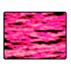 Rose  Waves Abstract Series No1 Double Sided Fleece Blanket (small)  by DimitriosArt