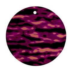 Velvet  Waves Abstract Series No1 Ornament (round) by DimitriosArt