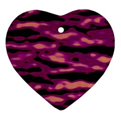 Velvet  Waves Abstract Series No1 Ornament (heart) by DimitriosArt