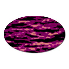 Velvet  Waves Abstract Series No1 Oval Magnet by DimitriosArt