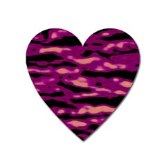 Velvet  Waves Abstract Series No1 Heart Magnet