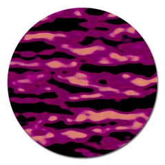 Velvet  Waves Abstract Series No1 Magnet 5  (round) by DimitriosArt