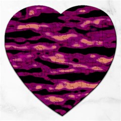 Velvet  Waves Abstract Series No1 Jigsaw Puzzle (heart) by DimitriosArt