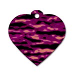 Velvet  Waves Abstract Series No1 Dog Tag Heart (One Side) Front