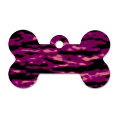 Velvet  Waves Abstract Series No1 Dog Tag Bone (two Sides) by DimitriosArt