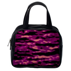 Velvet  Waves Abstract Series No1 Classic Handbag (one Side) by DimitriosArt