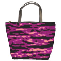 Velvet  Waves Abstract Series No1 Bucket Bag by DimitriosArt