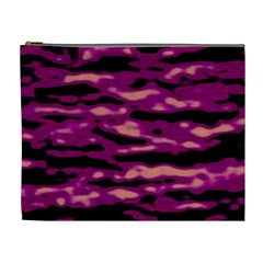 Velvet  Waves Abstract Series No1 Cosmetic Bag (xl) by DimitriosArt