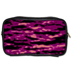 Velvet  Waves Abstract Series No1 Toiletries Bag (one Side) by DimitriosArt