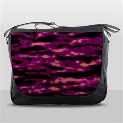 Velvet  Waves Abstract Series No1 Messenger Bag by DimitriosArt