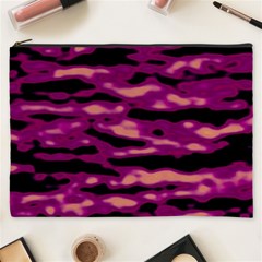 Velvet  Waves Abstract Series No1 Cosmetic Bag (xxxl) by DimitriosArt