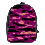 Velvet  Waves Abstract Series No1 School Bag (XL) Front