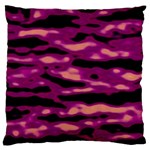 Velvet  Waves Abstract Series No1 Large Flano Cushion Case (Two Sides) Back