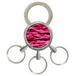 Rose  Waves Abstract Series No2 3-Ring Key Chain Front