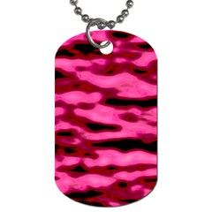 Rose  Waves Abstract Series No2 Dog Tag (two Sides) by DimitriosArt