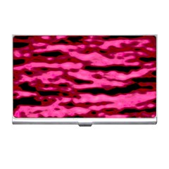 Rose  Waves Abstract Series No2 Business Card Holder by DimitriosArt