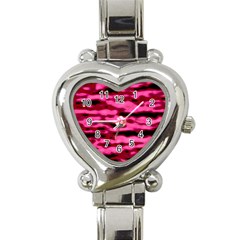 Rose  Waves Abstract Series No2 Heart Italian Charm Watch by DimitriosArt