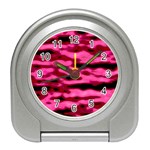 Rose  Waves Abstract Series No2 Travel Alarm Clock Front