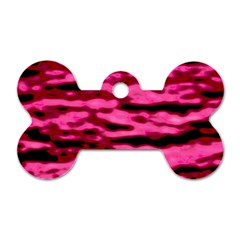 Rose  Waves Abstract Series No2 Dog Tag Bone (two Sides) by DimitriosArt