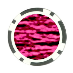 Rose  Waves Abstract Series No2 Poker Chip Card Guard by DimitriosArt