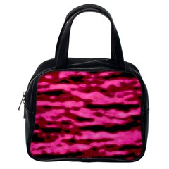 Rose  Waves Abstract Series No2 Classic Handbag (one Side) by DimitriosArt