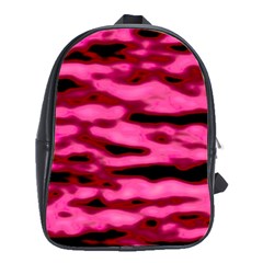 Rose  Waves Abstract Series No2 School Bag (large) by DimitriosArt