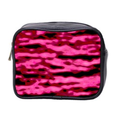 Rose  Waves Abstract Series No2 Mini Toiletries Bag (two Sides) by DimitriosArt