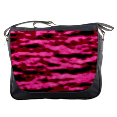 Rose  Waves Abstract Series No2 Messenger Bag by DimitriosArt