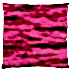 Rose  Waves Abstract Series No2 Large Cushion Case (one Side) by DimitriosArt