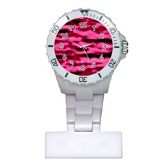 Rose  Waves Abstract Series No2 Plastic Nurses Watch by DimitriosArt