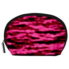 Rose  Waves Abstract Series No2 Accessory Pouch (large) by DimitriosArt