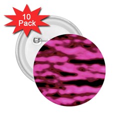 Pink  Waves Abstract Series No1 2 25  Buttons (10 Pack)  by DimitriosArt