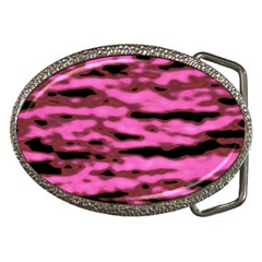 Pink  Waves Abstract Series No1 Belt Buckles by DimitriosArt