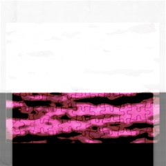 Pink  Waves Abstract Series No1 Rectangular Jigsaw Puzzl by DimitriosArt