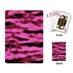 Pink  Waves Abstract Series No1 Playing Cards Single Design (rectangle) by DimitriosArt